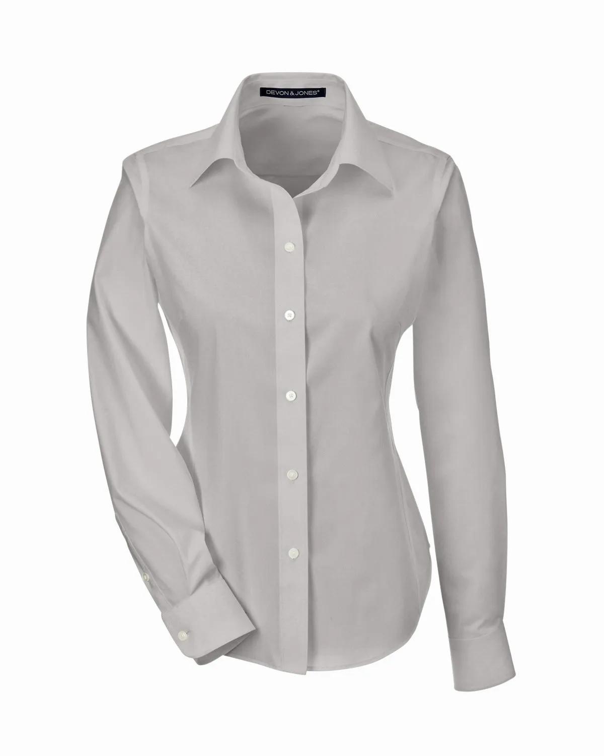 Ladies' Crown Collection® Solid Broadcloth Woven Shirt 28 of 62