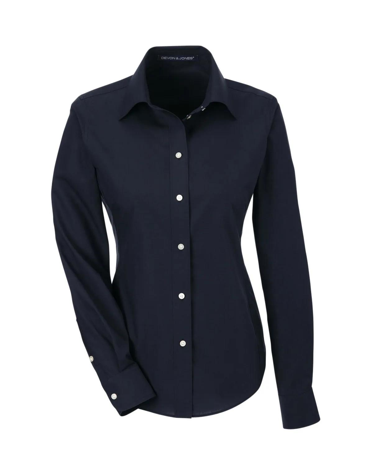 Ladies' Crown Collection® Solid Broadcloth Woven Shirt 35 of 62