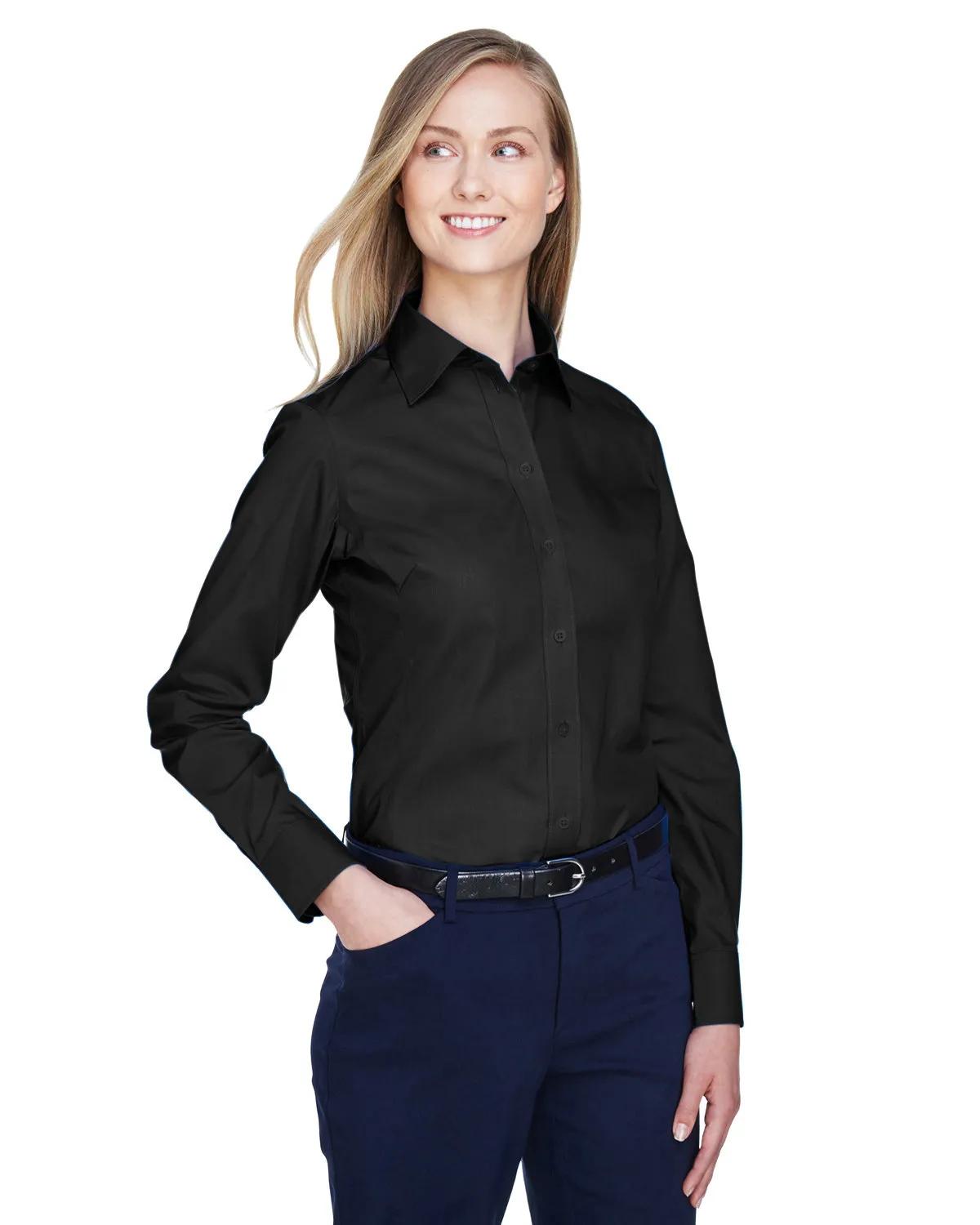 Ladies' Crown Collection® Solid Broadcloth Woven Shirt 29 of 62