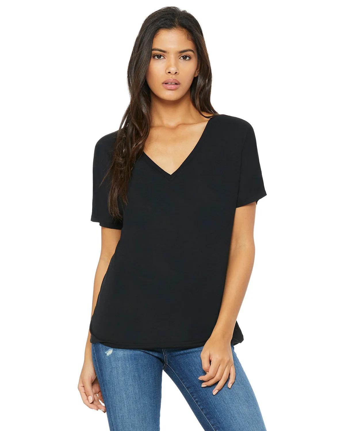Ladies' Slouchy V-Neck T-Shirt 1 of 71