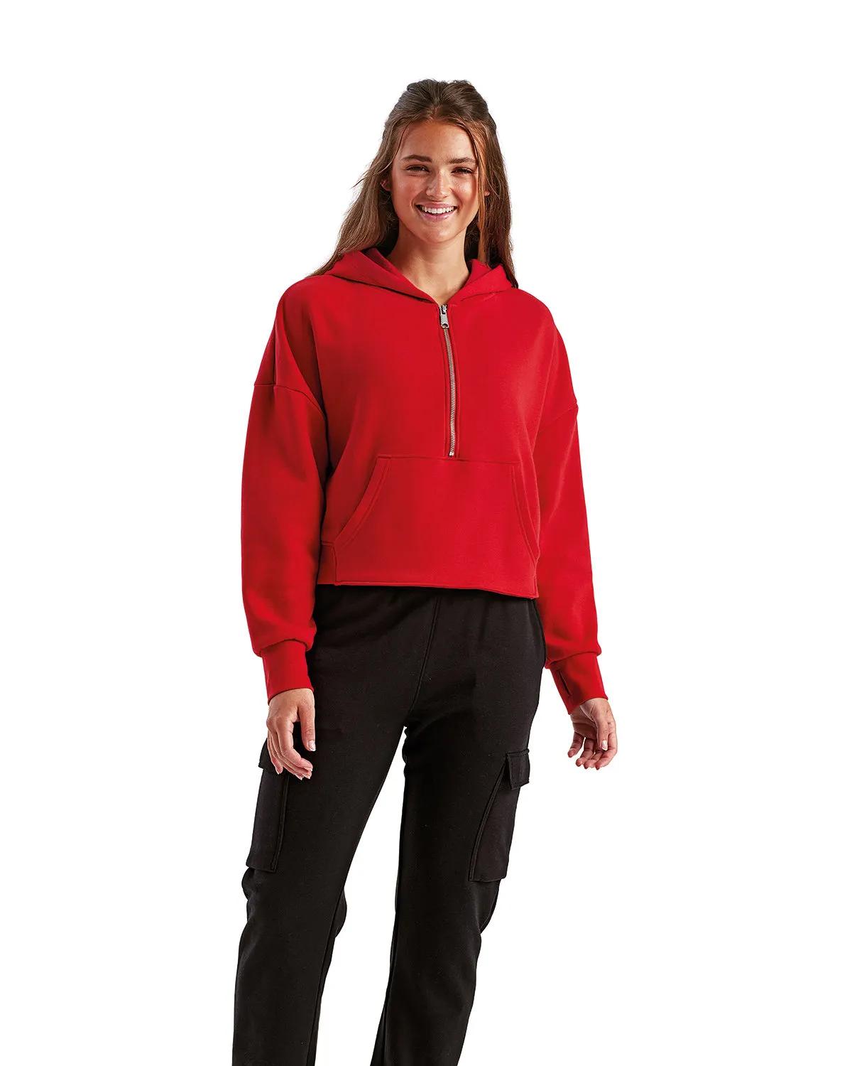 Ladies' Alice Half-Zip Hooded Sweatshirt 6 of 40