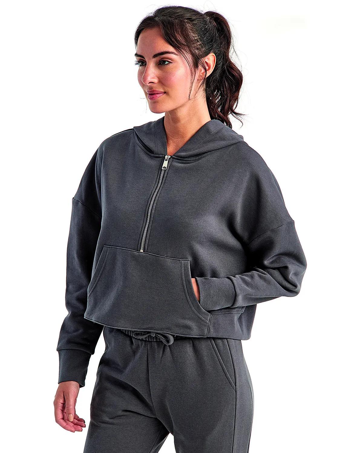 Ladies' Alice Half-Zip Hooded Sweatshirt 9 of 40