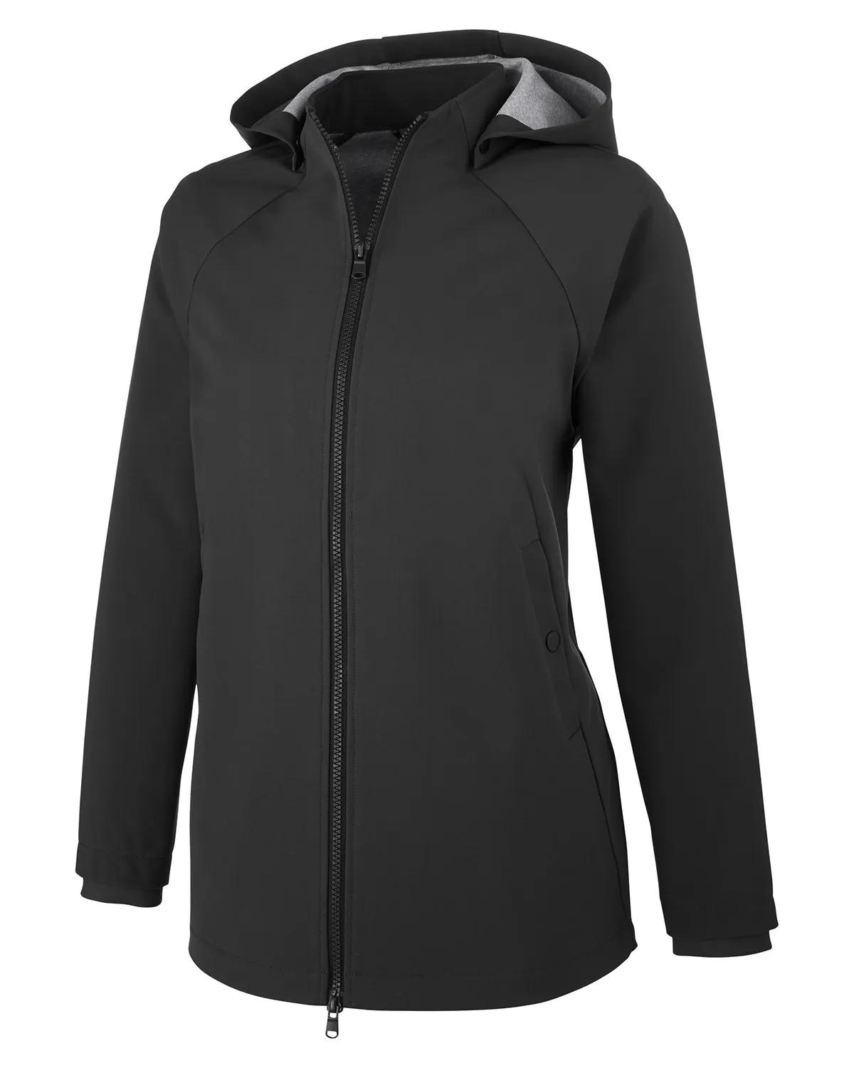 Ladies' City Hybrid Soft Shell Hooded Jacket 14 of 29
