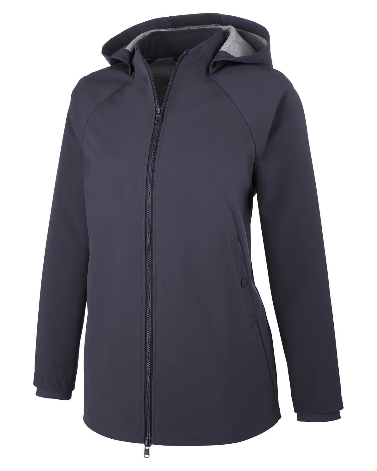 Ladies' City Hybrid Soft Shell Hooded Jacket 8 of 29