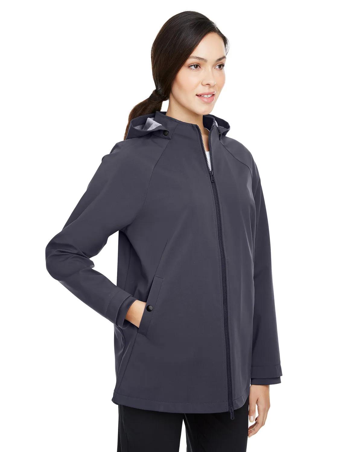 Ladies' City Hybrid Soft Shell Hooded Jacket 3 of 29