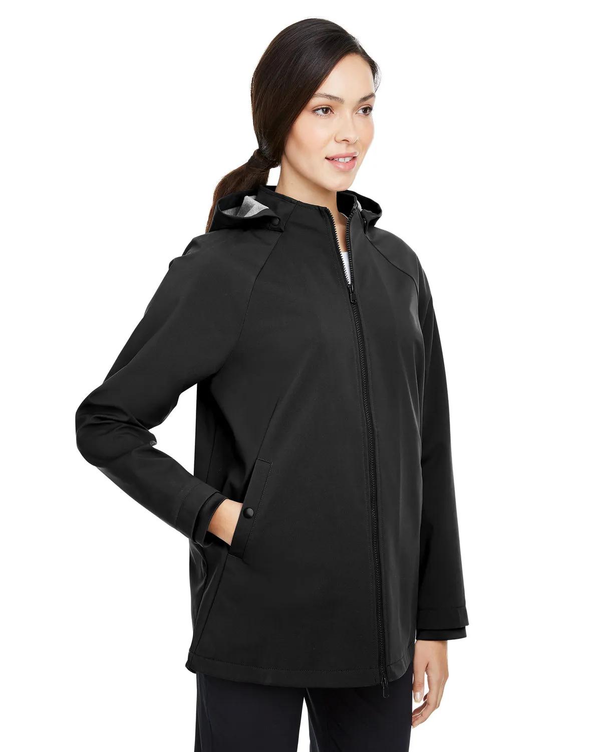 Ladies' City Hybrid Soft Shell Hooded Jacket 28 of 29