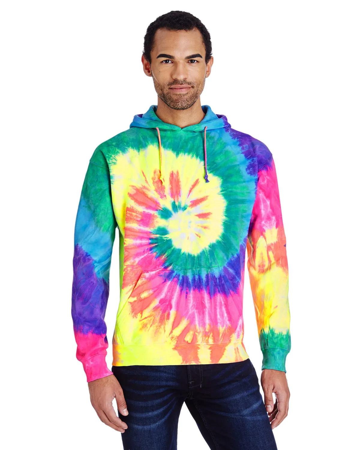 Adult Tie-Dyed Pullover Hooded Sweatshirt 4 of 43
