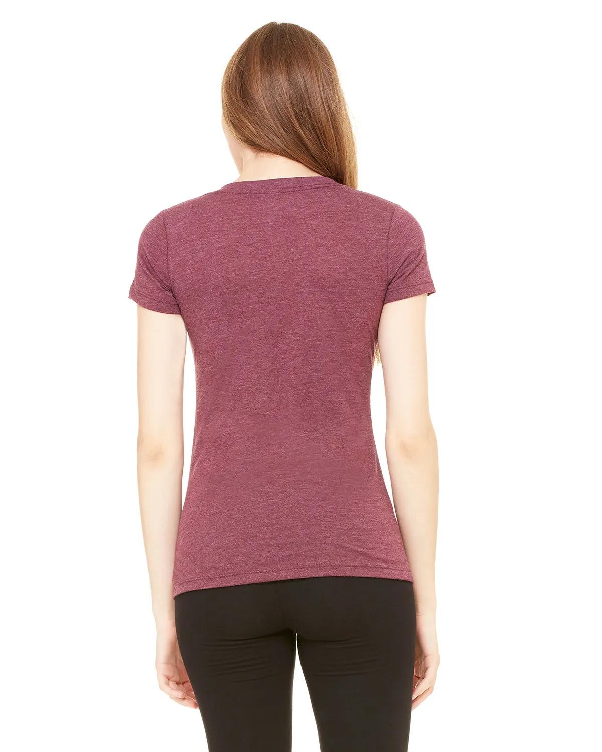 Ladies' Triblend Short-Sleeve Deep V-Neck T-Shirt 29 of 29