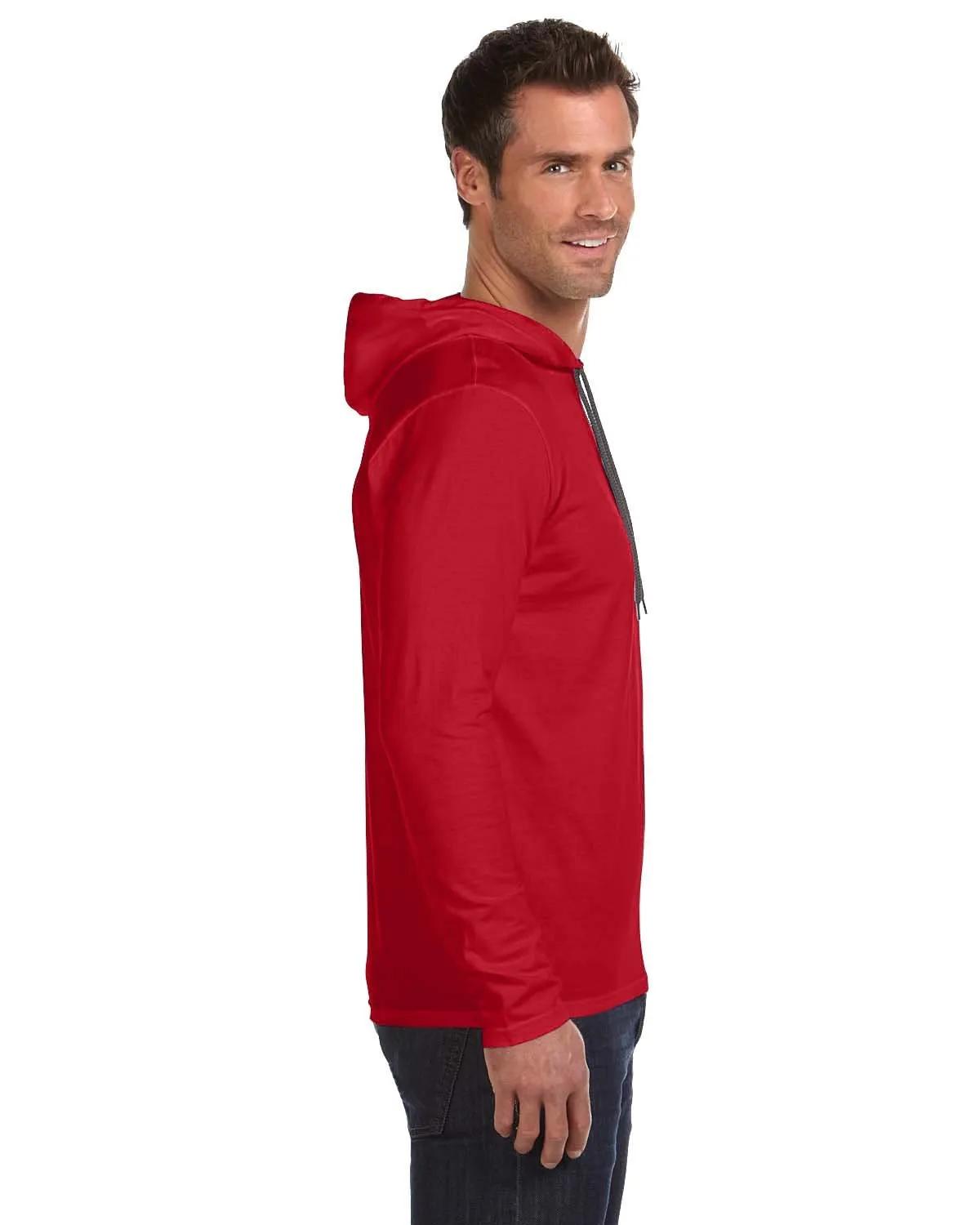Adult Lightweight Long-Sleeve Hooded T-Shirt 16 of 48