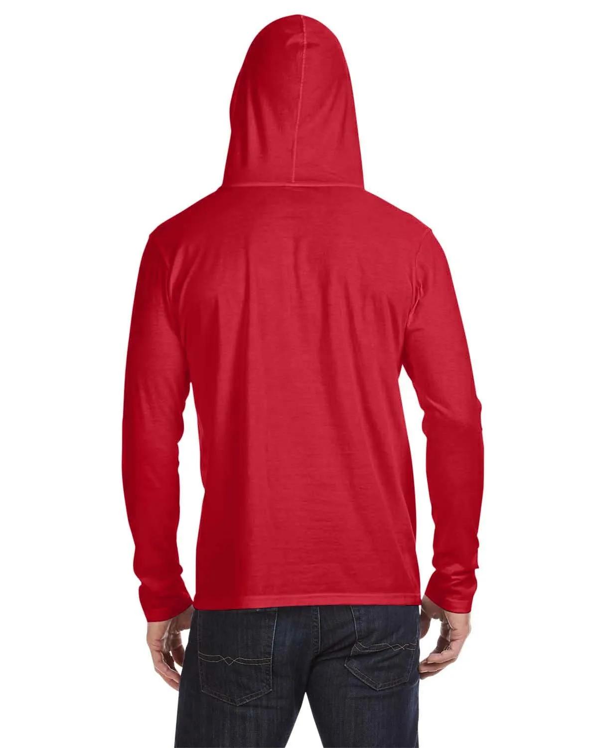 Adult Lightweight Long-Sleeve Hooded T-Shirt 21 of 40