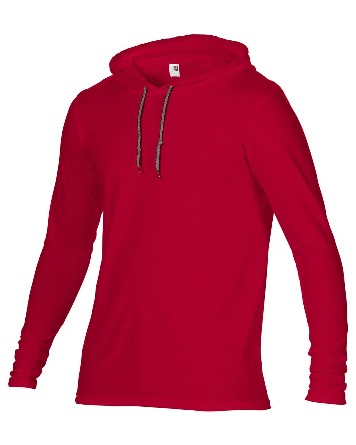 Adult Lightweight Long-Sleeve Hooded T-Shirt 41 of 48