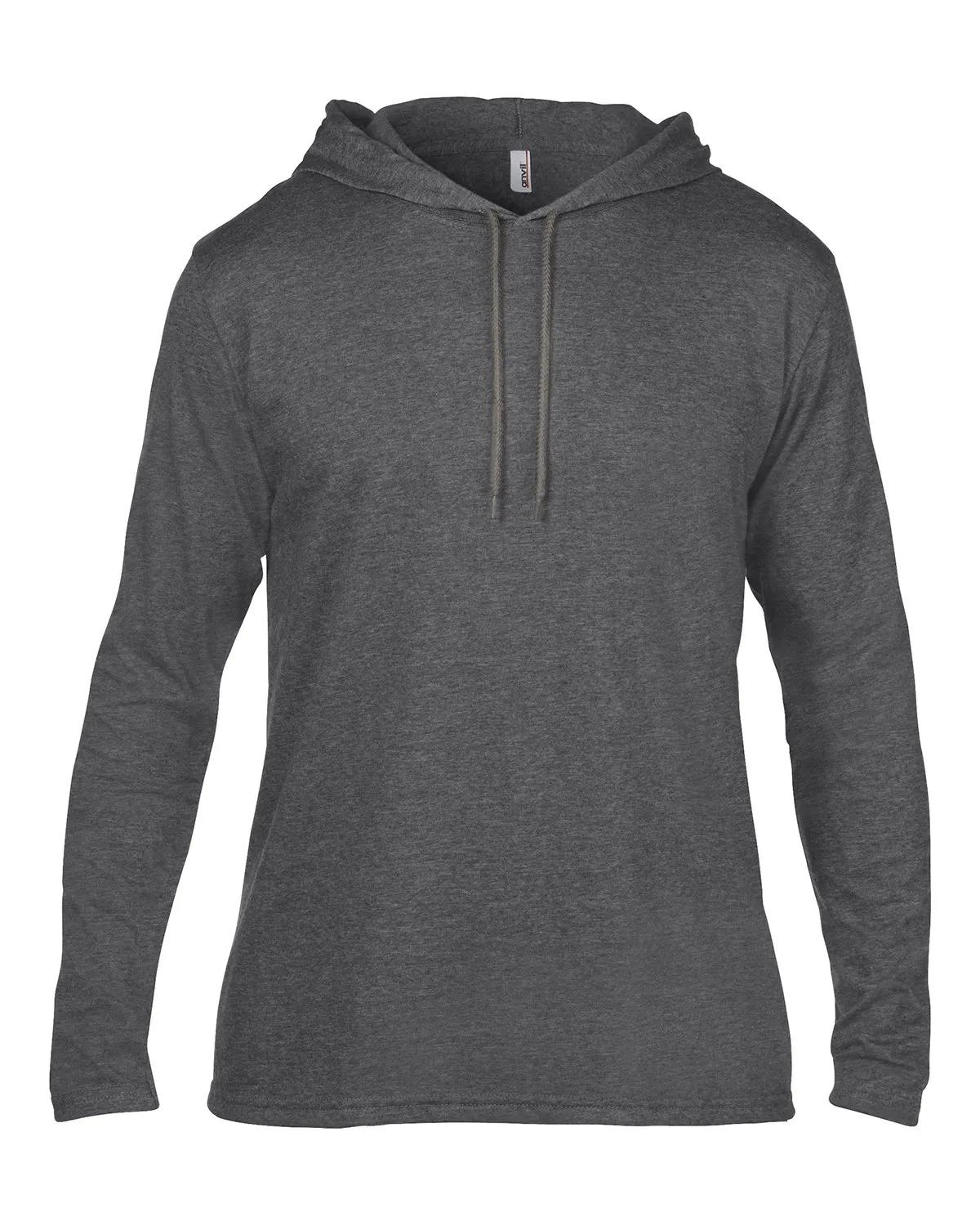 Adult Lightweight Long-Sleeve Hooded T-Shirt 12 of 48