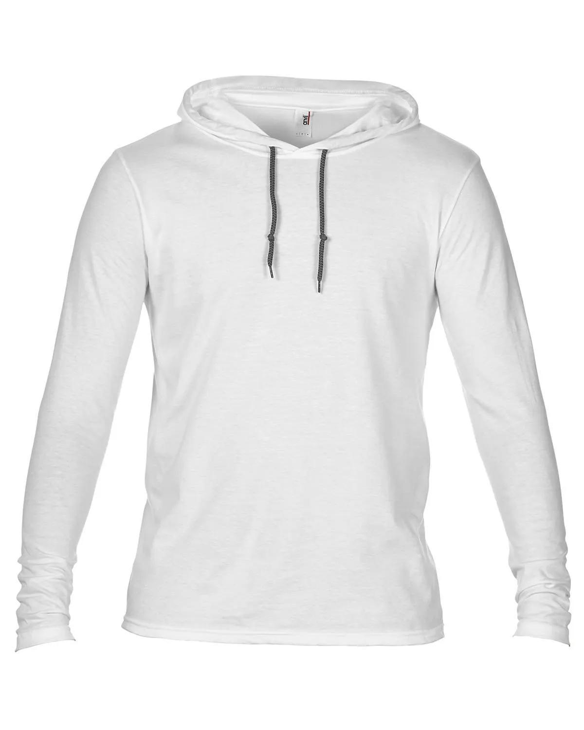 Adult Lightweight Long-Sleeve Hooded T-Shirt 36 of 40