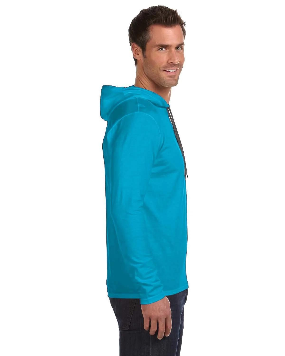 Adult Lightweight Long-Sleeve Hooded T-Shirt 47 of 48