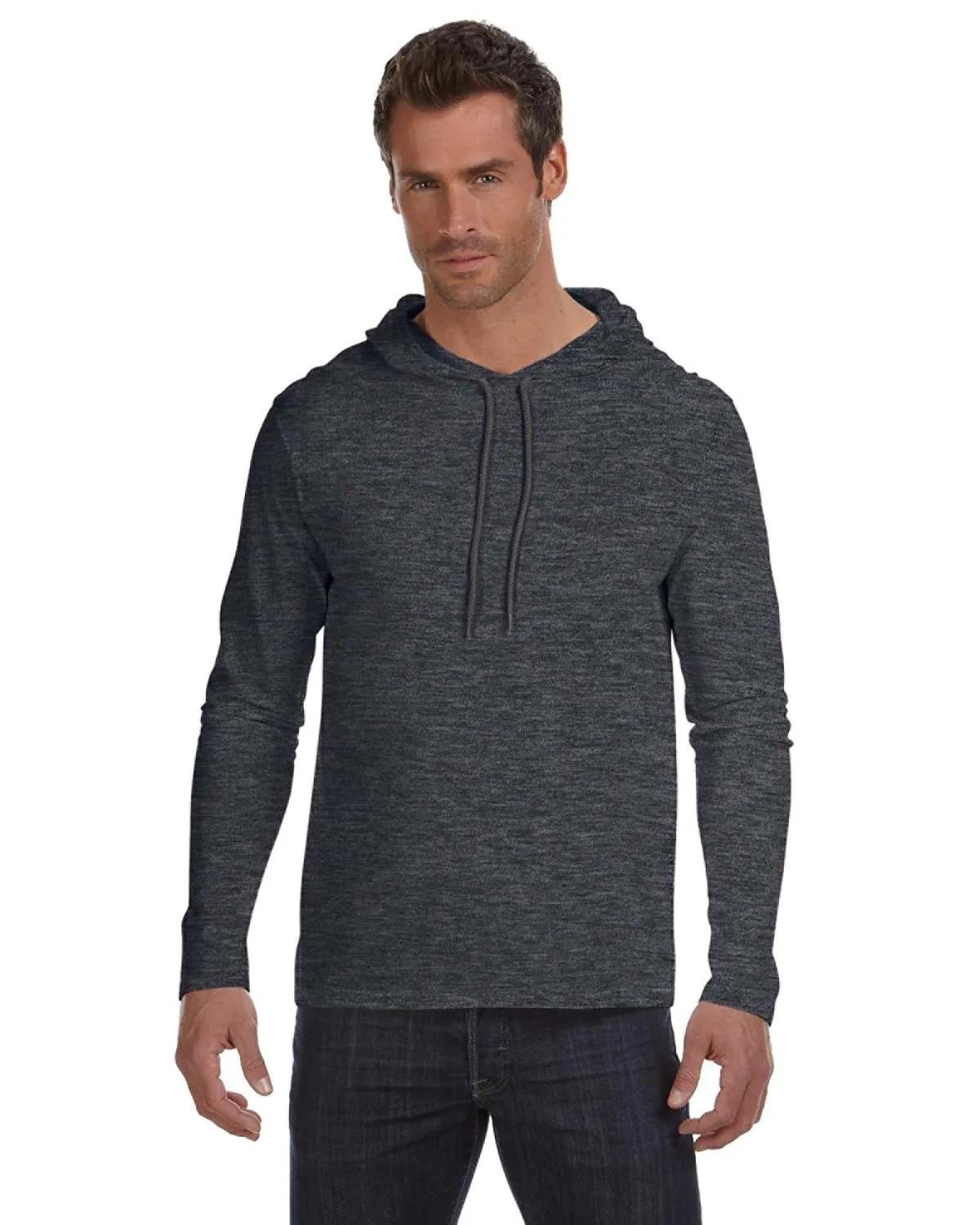 Adult Lightweight Long-Sleeve Hooded T-Shirt 1 of 48