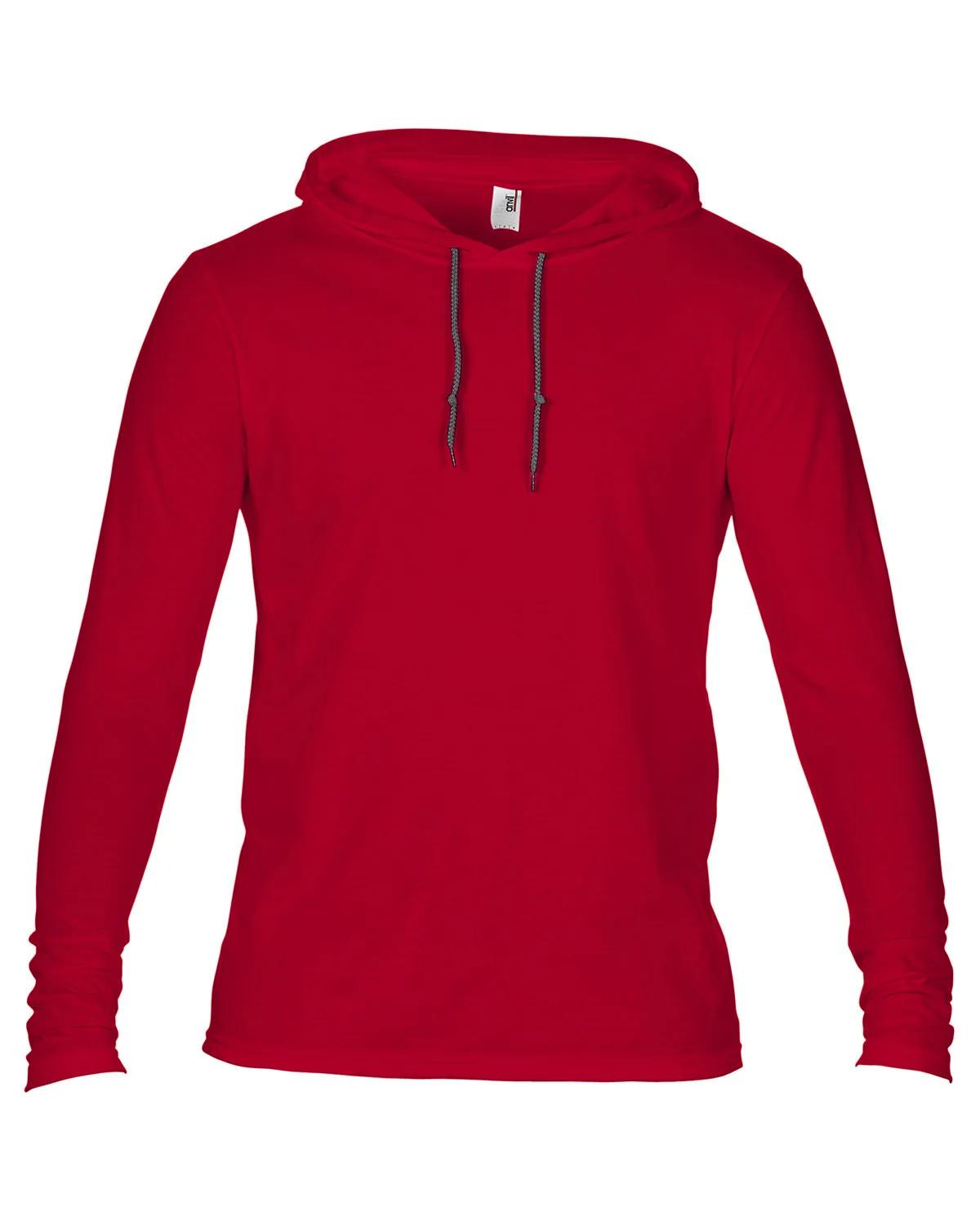 Adult Lightweight Long-Sleeve Hooded T-Shirt 17 of 48