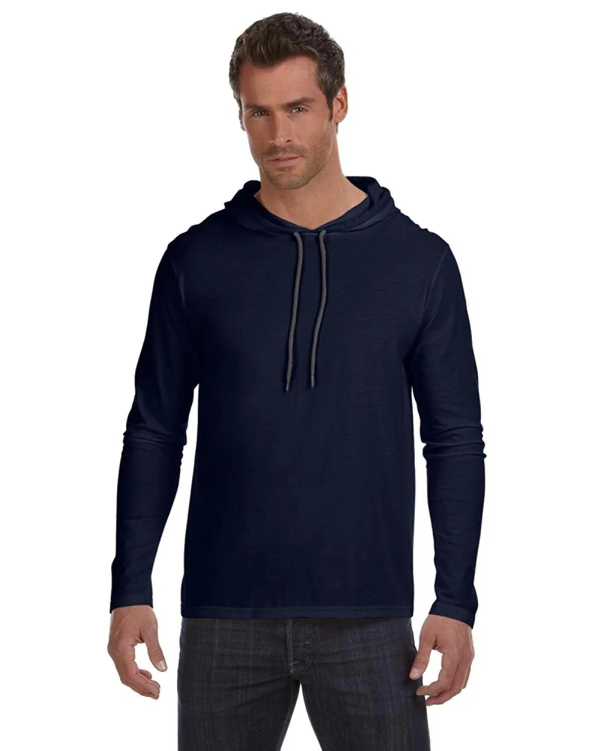 Adult Lightweight Long-Sleeve Hooded T-Shirt 4 of 48