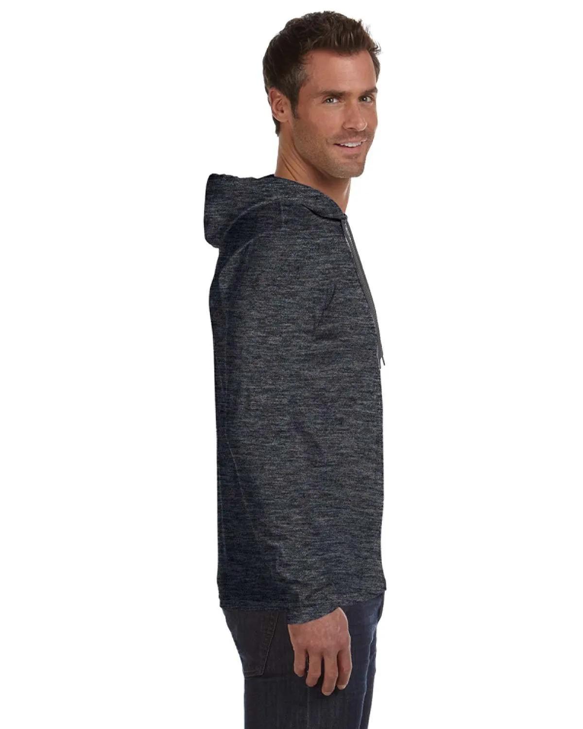 Adult Lightweight Long-Sleeve Hooded T-Shirt 30 of 40