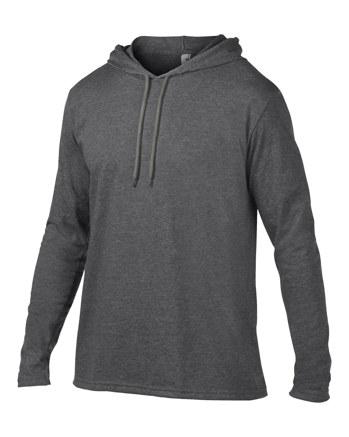 Adult Lightweight Long-Sleeve Hooded T-Shirt 13 of 48