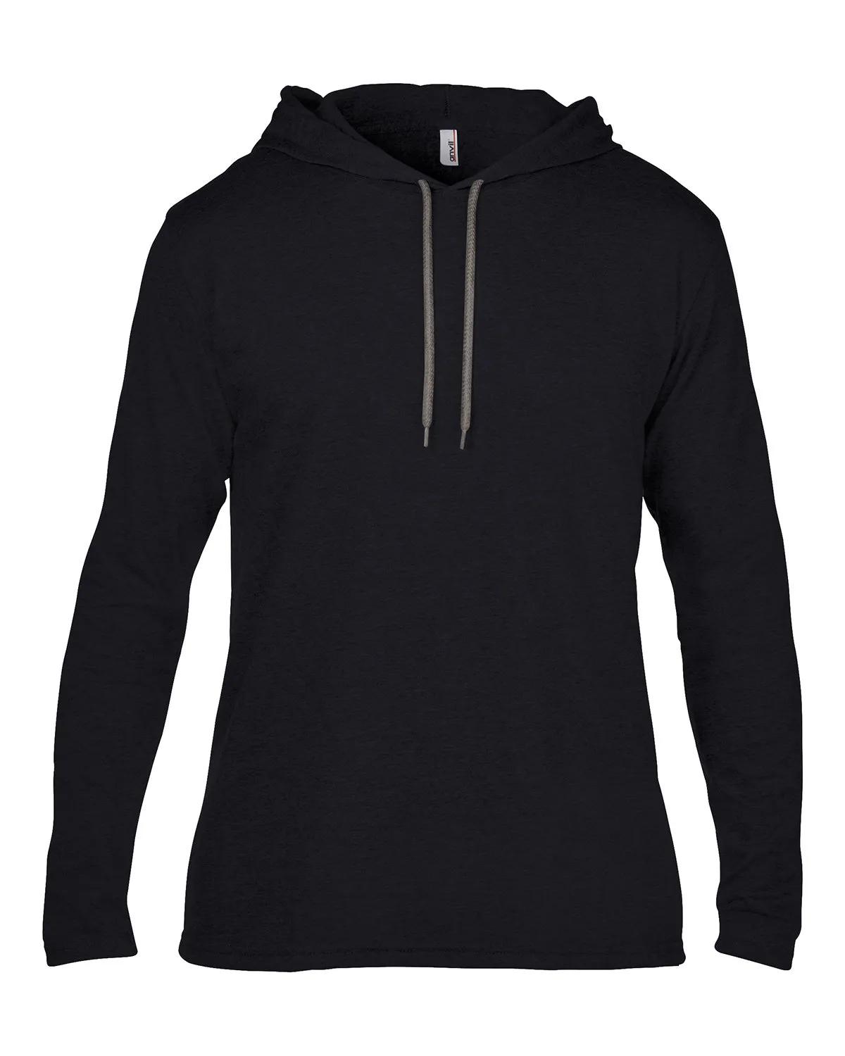 Adult Lightweight Long-Sleeve Hooded T-Shirt 45 of 48