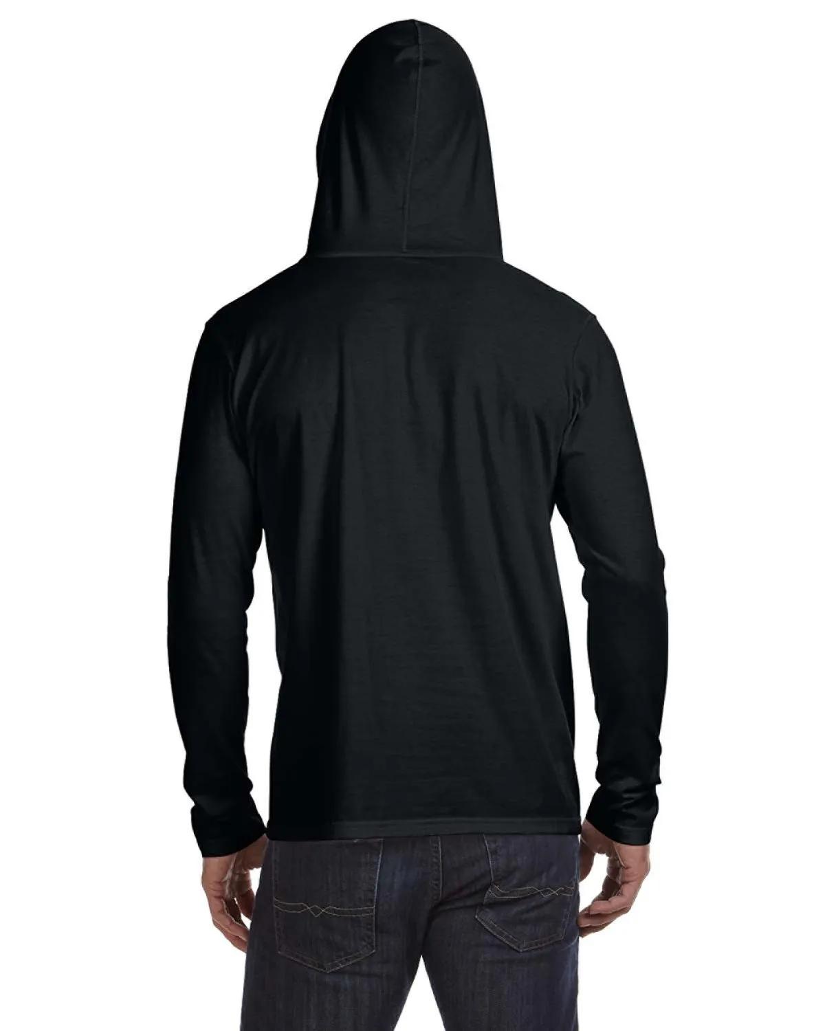 Adult Lightweight Long-Sleeve Hooded T-Shirt 44 of 48