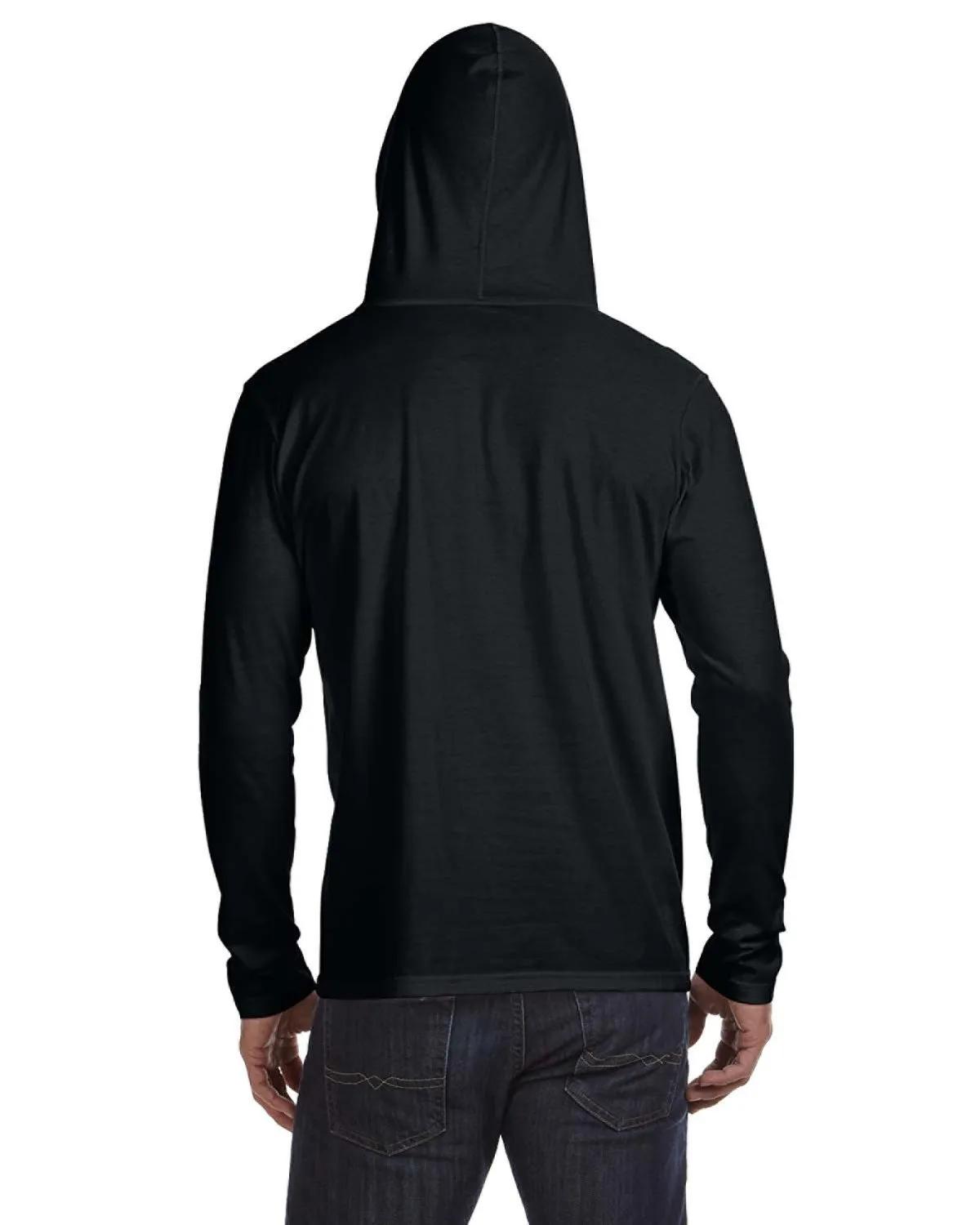 Adult Lightweight Long-Sleeve Hooded T-Shirt 8 of 40