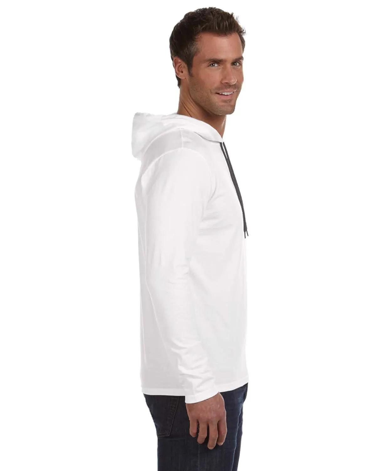 Adult Lightweight Long-Sleeve Hooded T-Shirt 35 of 40