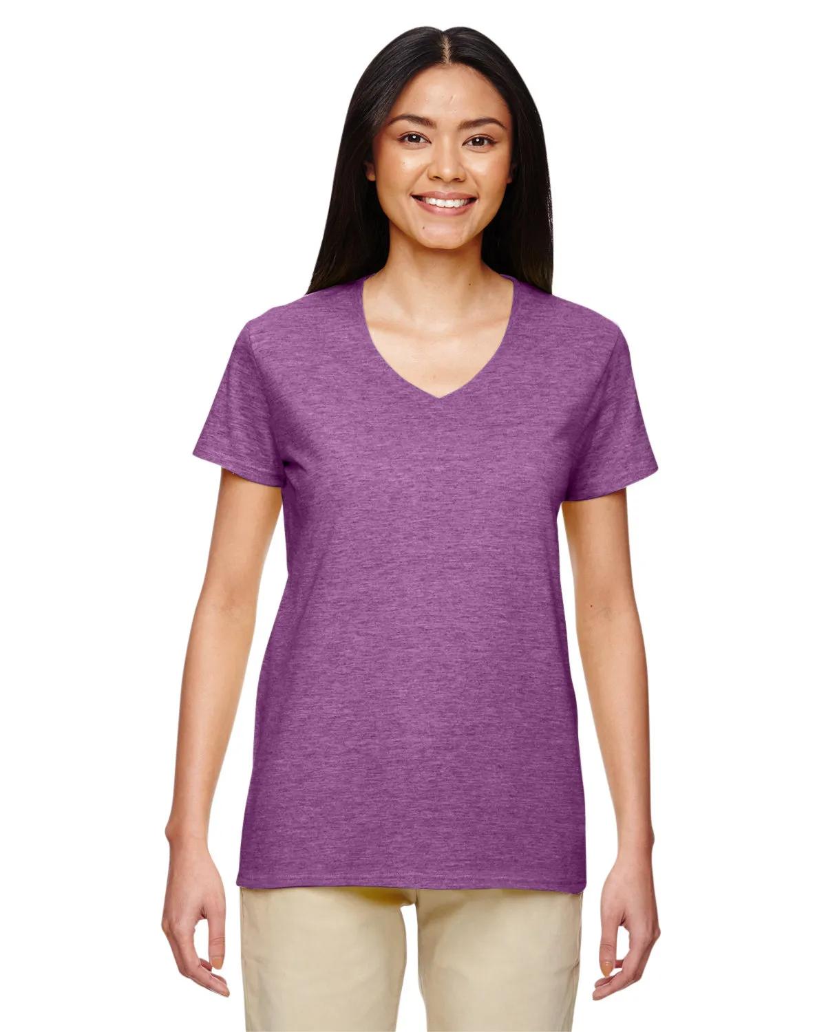 Ladies' Heavy Cotton™ V-Neck T-Shirt 11 of 81