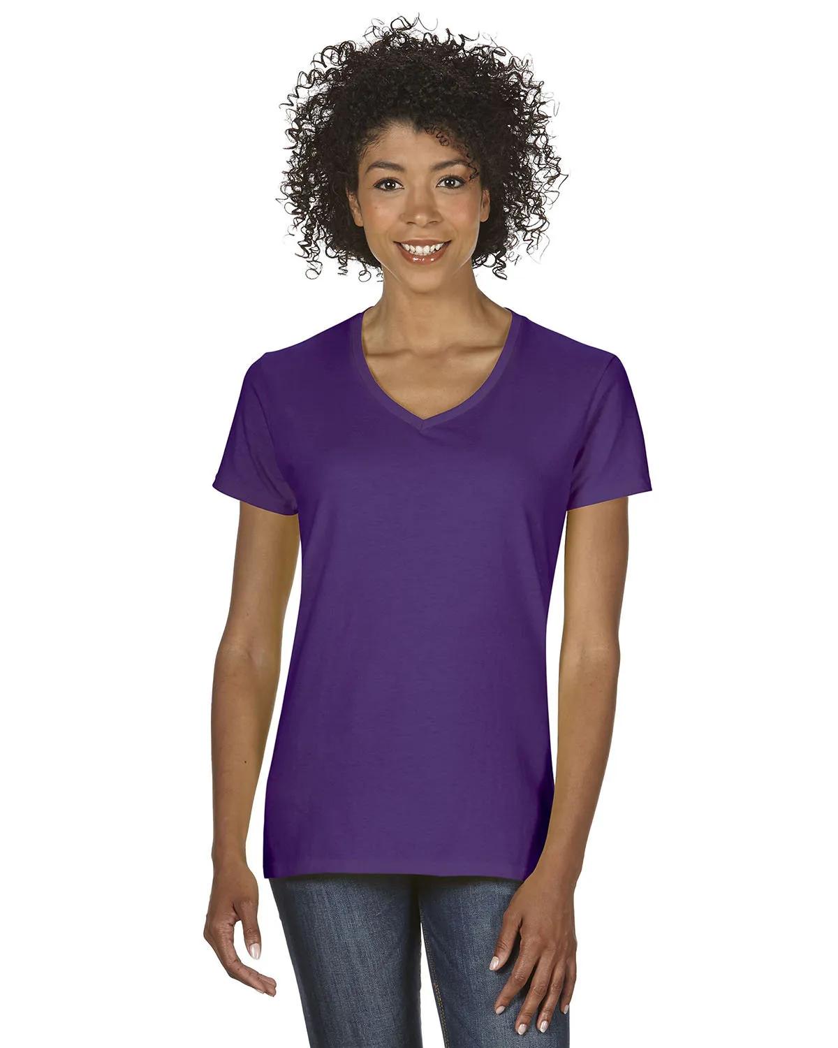 Ladies' Heavy Cotton™ V-Neck T-Shirt 3 of 81