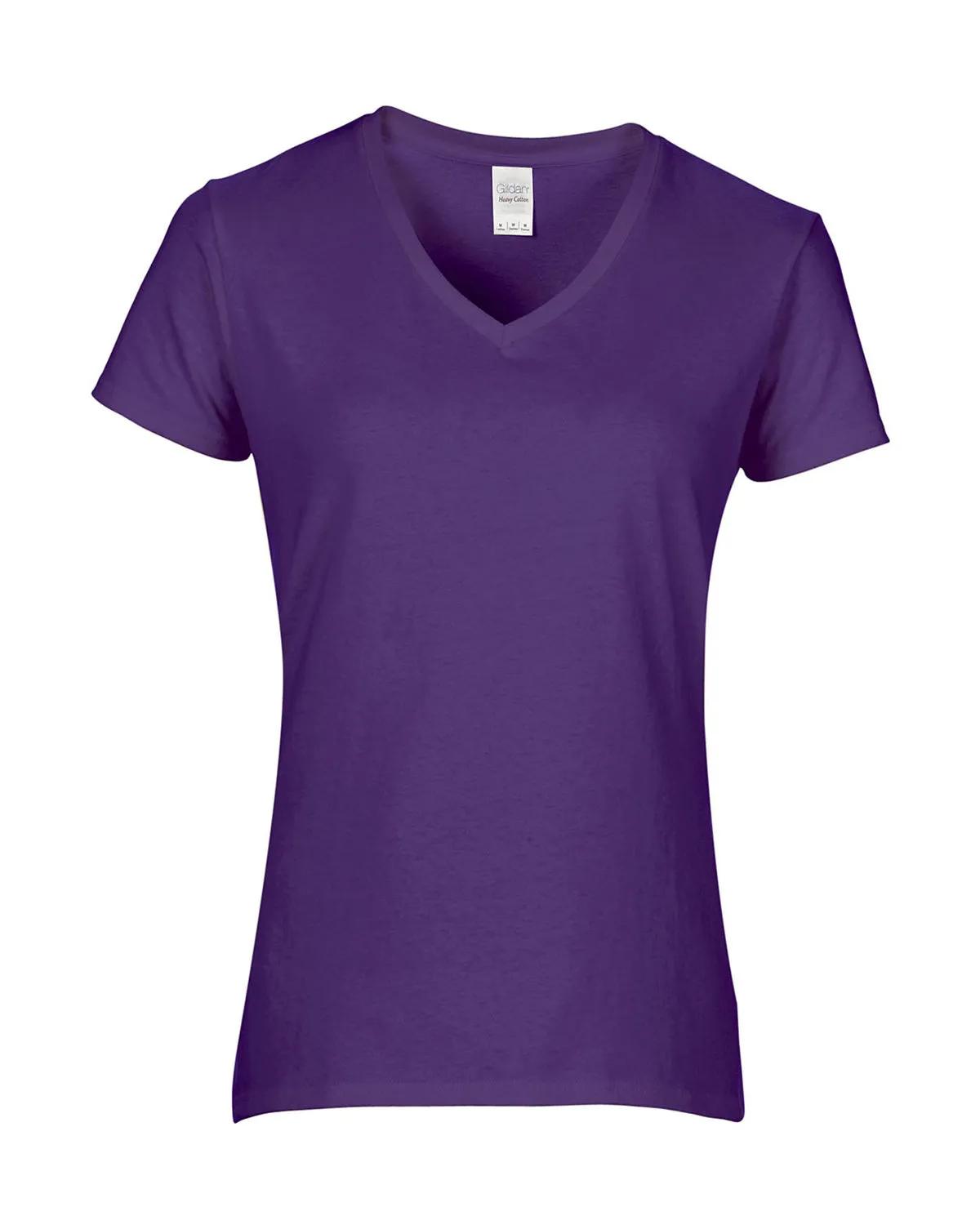 Ladies' Heavy Cotton™ V-Neck T-Shirt 74 of 81