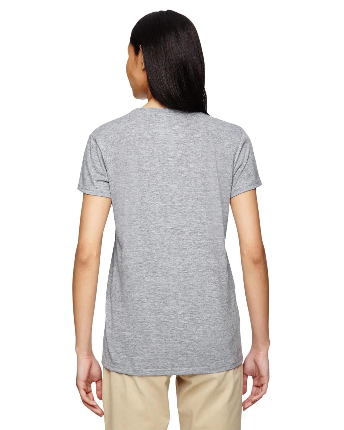 Ladies' Heavy Cotton™ V-Neck T-Shirt 58 of 81