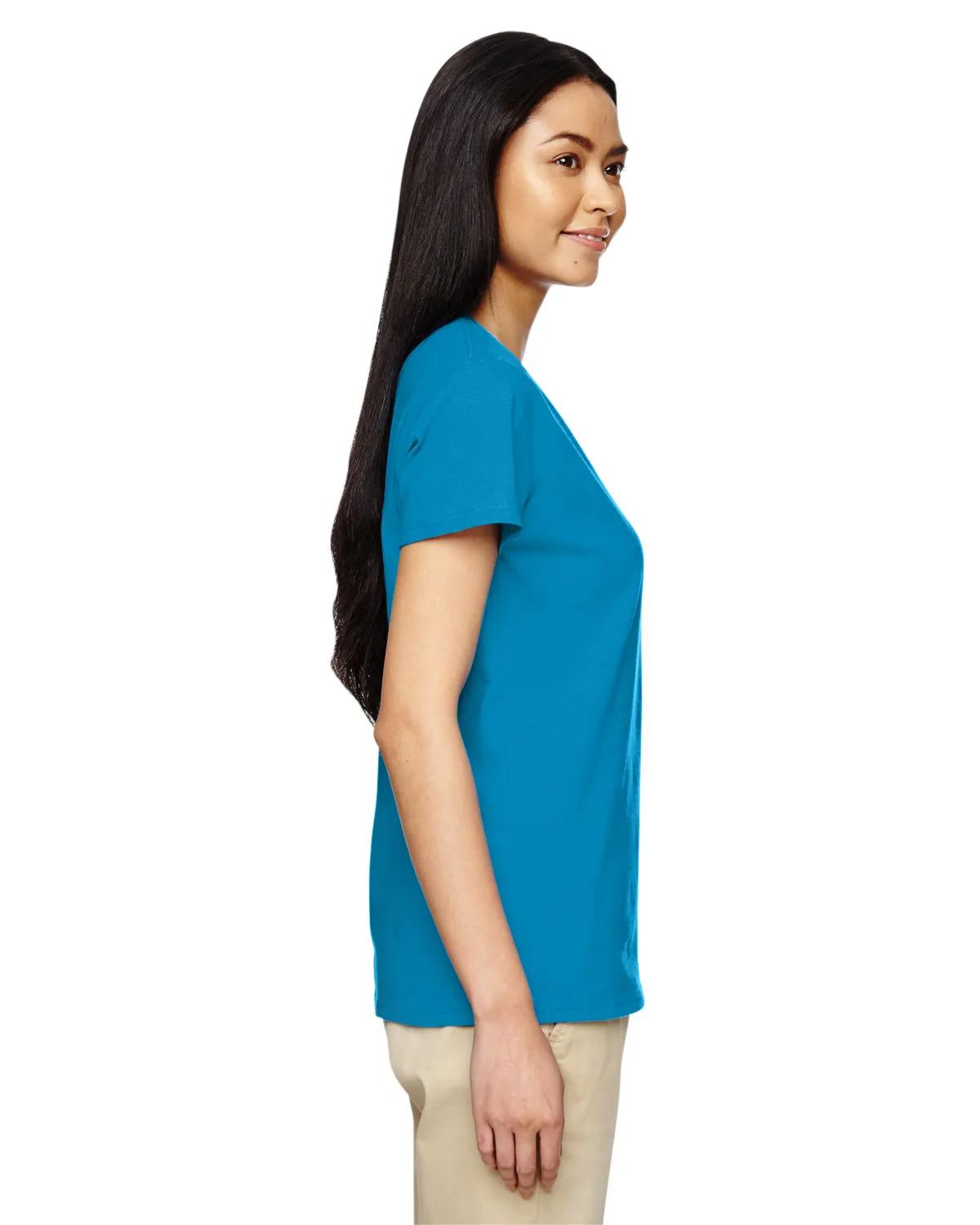 Ladies' Heavy Cotton™ V-Neck T-Shirt 41 of 81