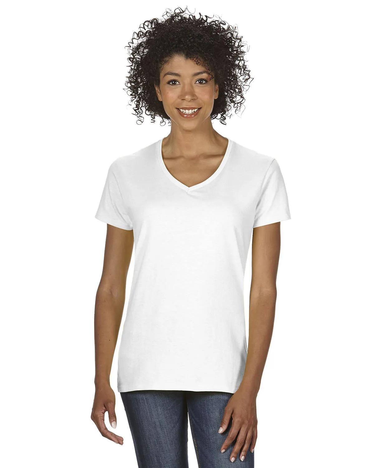 Ladies' Heavy Cotton™ V-Neck T-Shirt 15 of 81