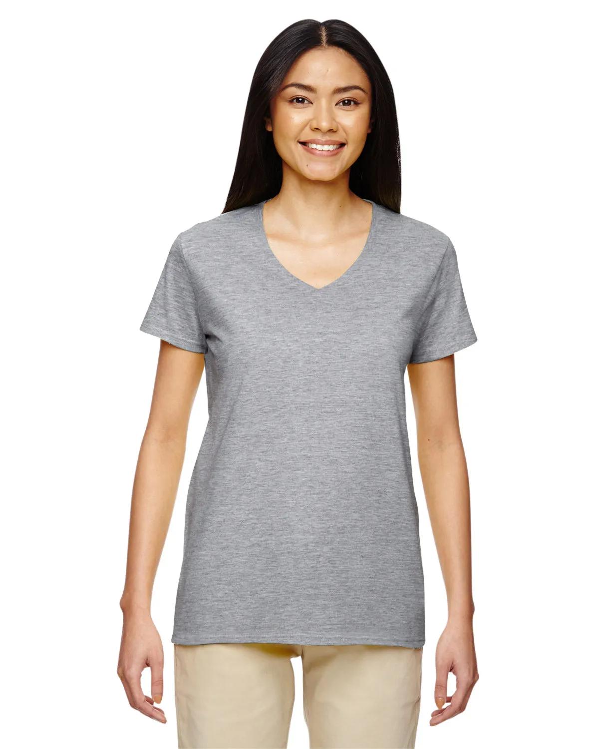 Ladies' Heavy Cotton™ V-Neck T-Shirt 13 of 81