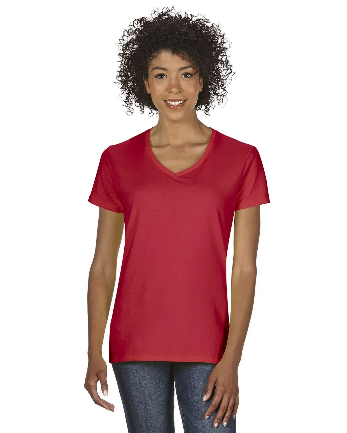 Ladies' Heavy Cotton™ V-Neck T-Shirt 2 of 81