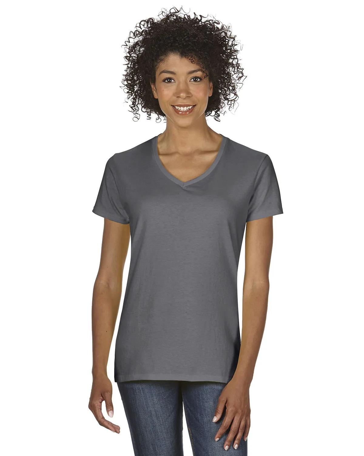 Ladies' Heavy Cotton™ V-Neck T-Shirt 2 of 81
