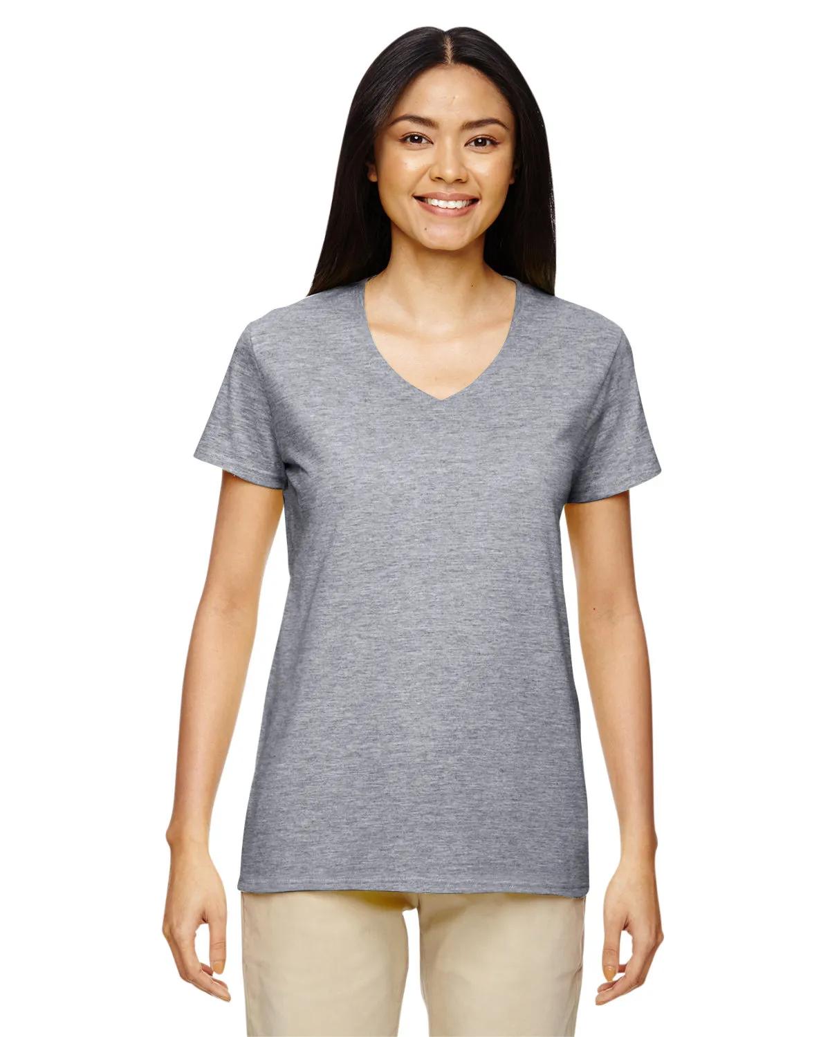 Ladies' Heavy Cotton™ V-Neck T-Shirt 10 of 81