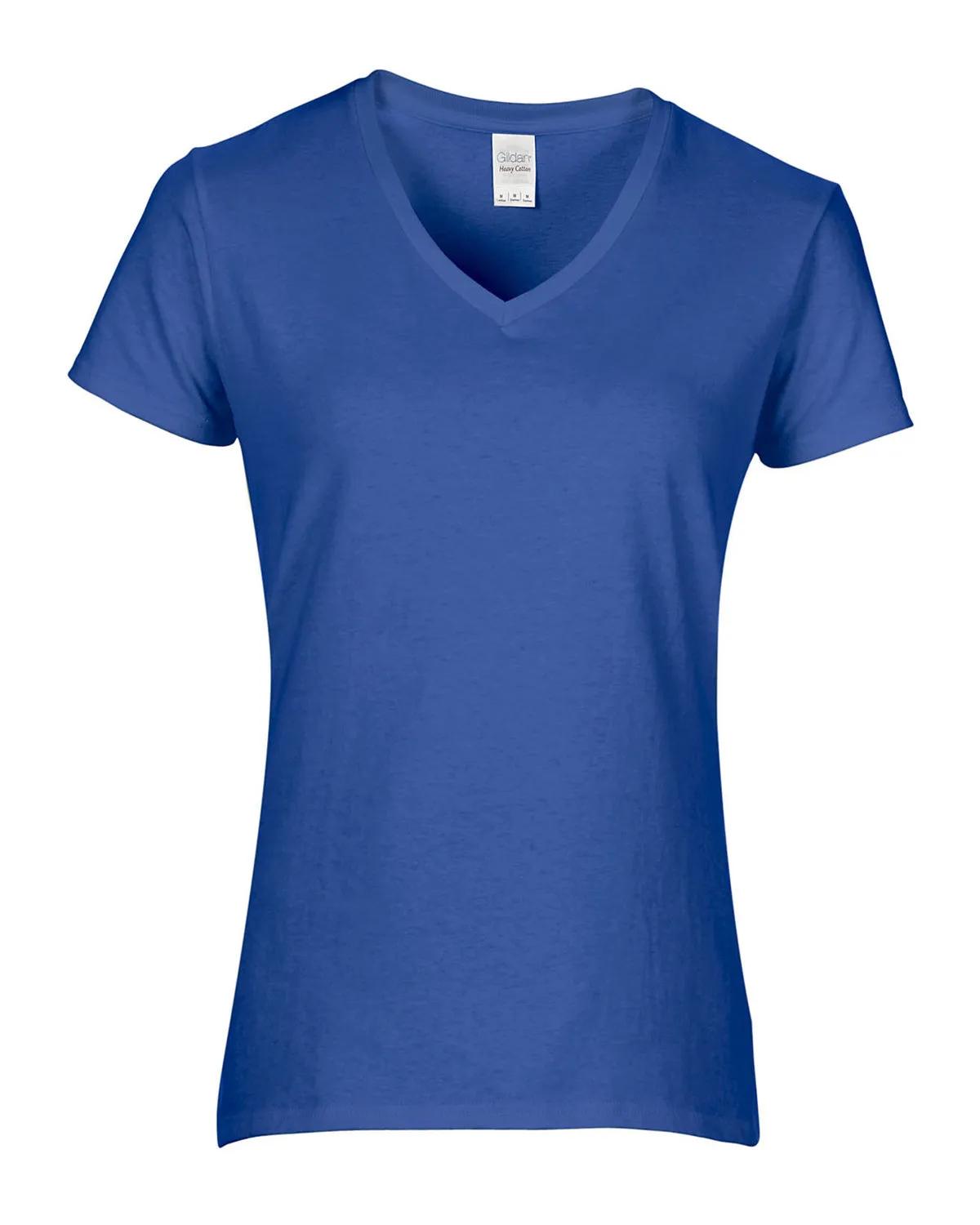 Ladies' Heavy Cotton™ V-Neck T-Shirt 49 of 81