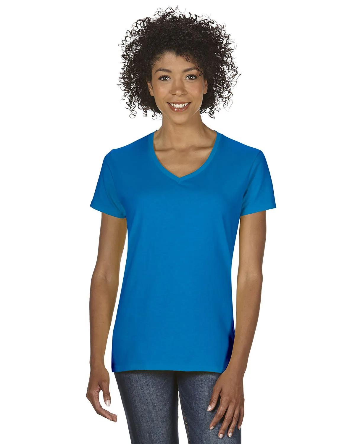 Ladies' Heavy Cotton™ V-Neck T-Shirt 8 of 81