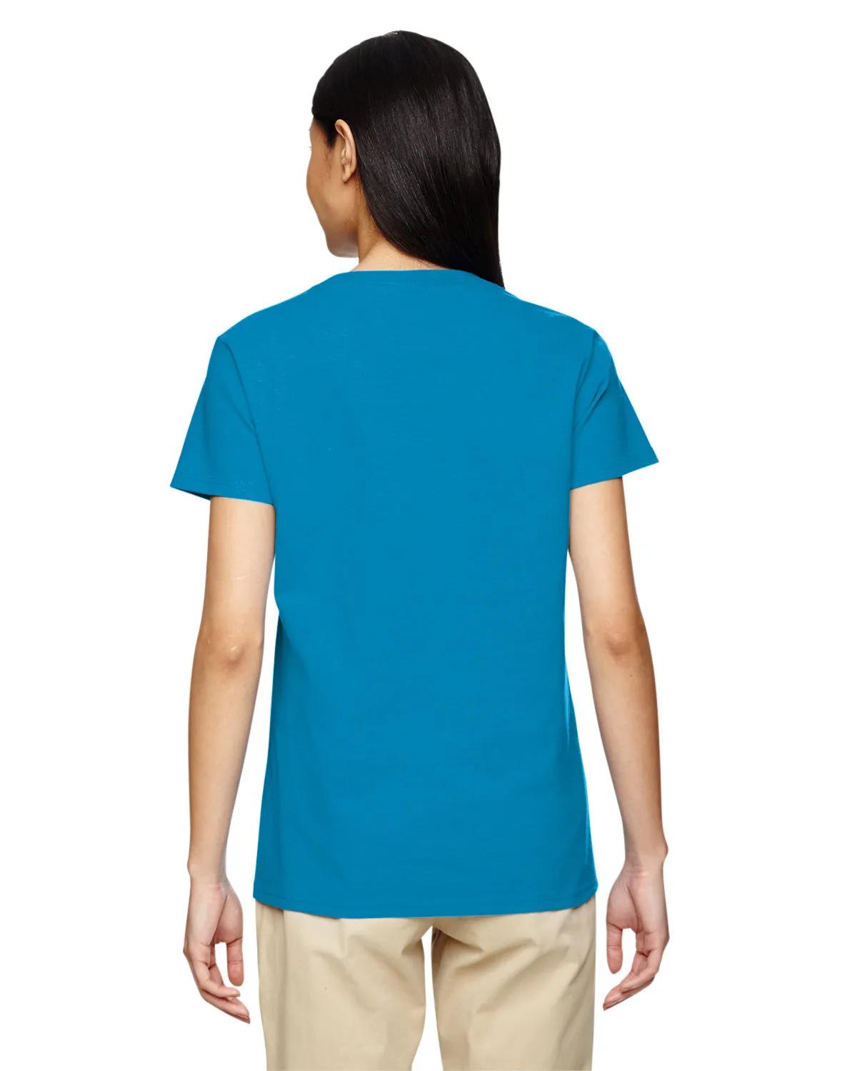 Ladies' Heavy Cotton™ V-Neck T-Shirt 16 of 81