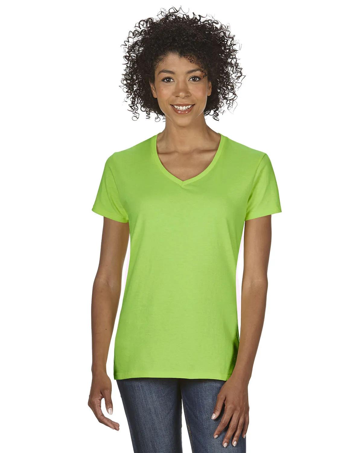 Ladies' Heavy Cotton™ V-Neck T-Shirt 15 of 81