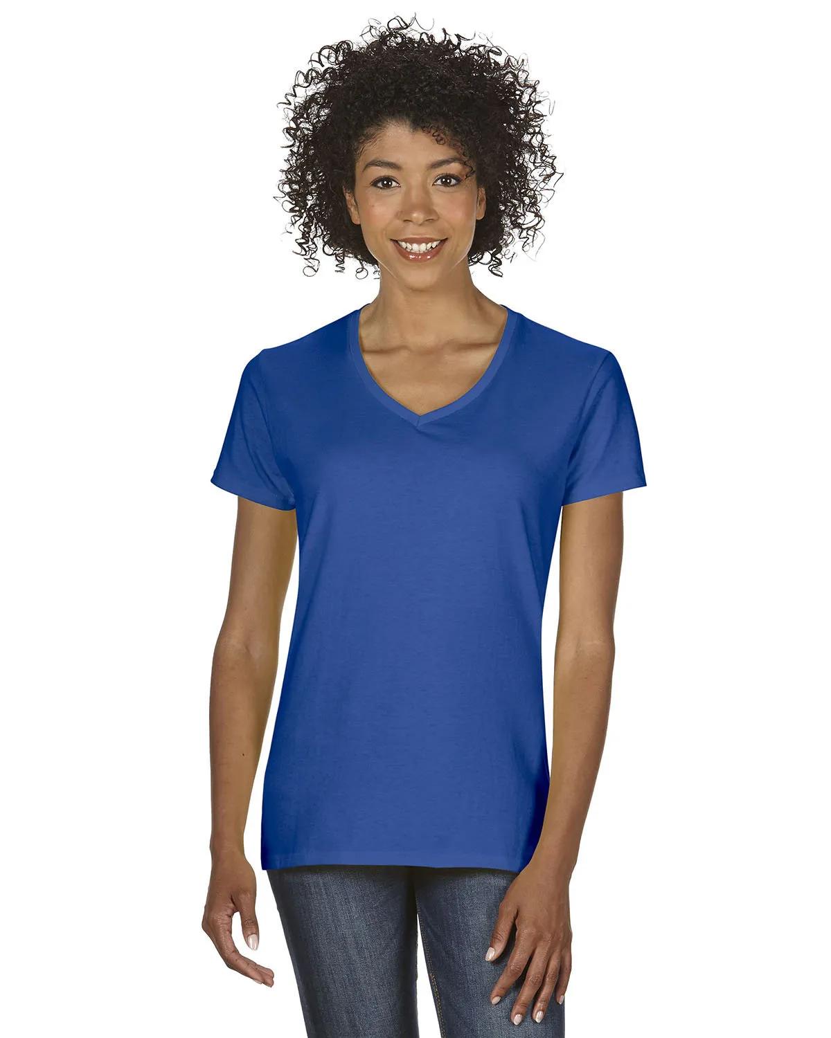 Ladies' Heavy Cotton™ V-Neck T-Shirt 14 of 81