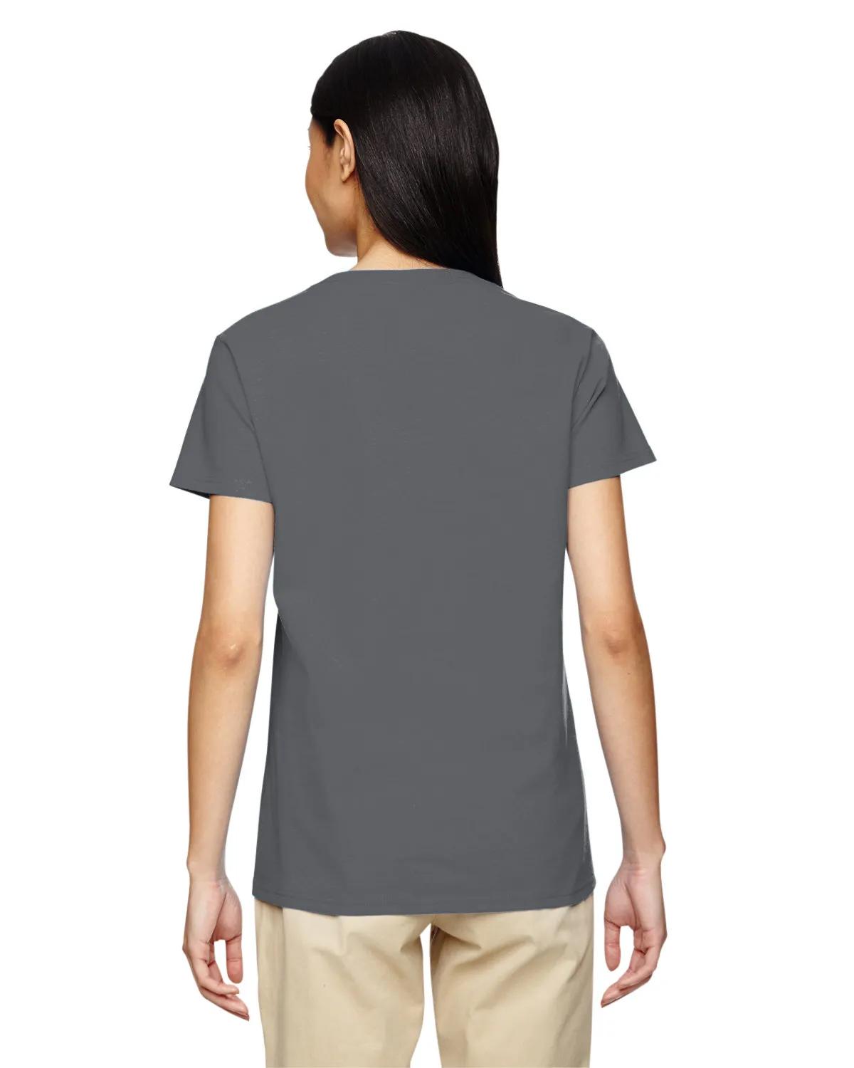 Ladies' Heavy Cotton™ V-Neck T-Shirt 39 of 81