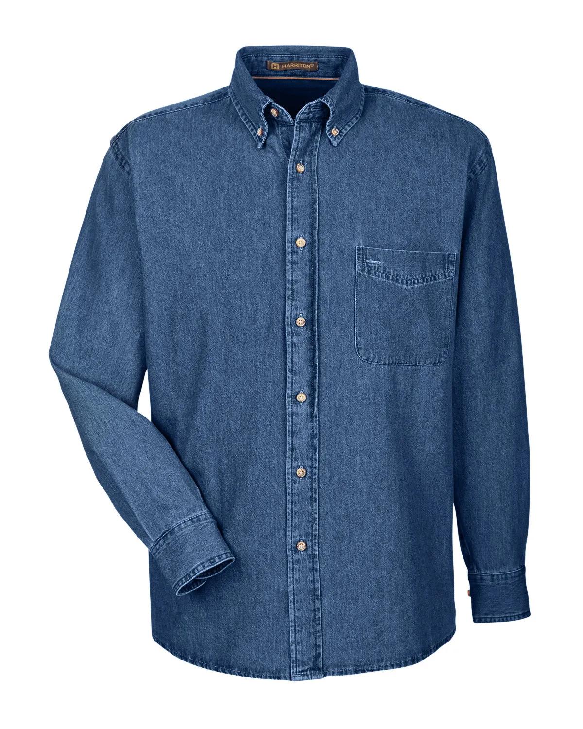 Men's Tall Long-Sleeve Denim Shirt 7 of 19