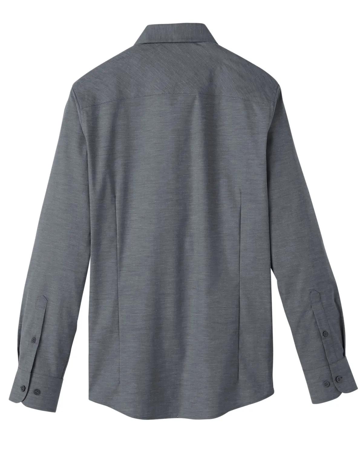 Men's Crown Collection® Stretch Pinpoint Chambray Woven Shirt 20 of 23
