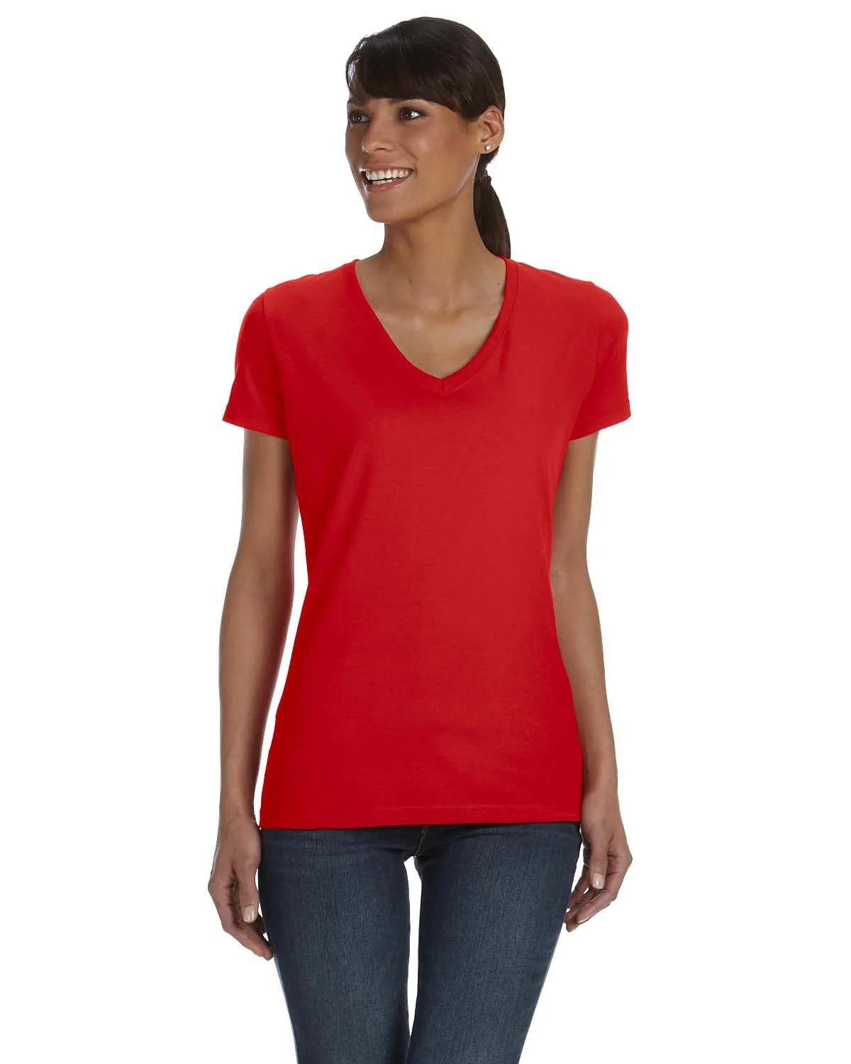 Ladies' HD Cotton™ V-Neck T-Shirt 4 of 16