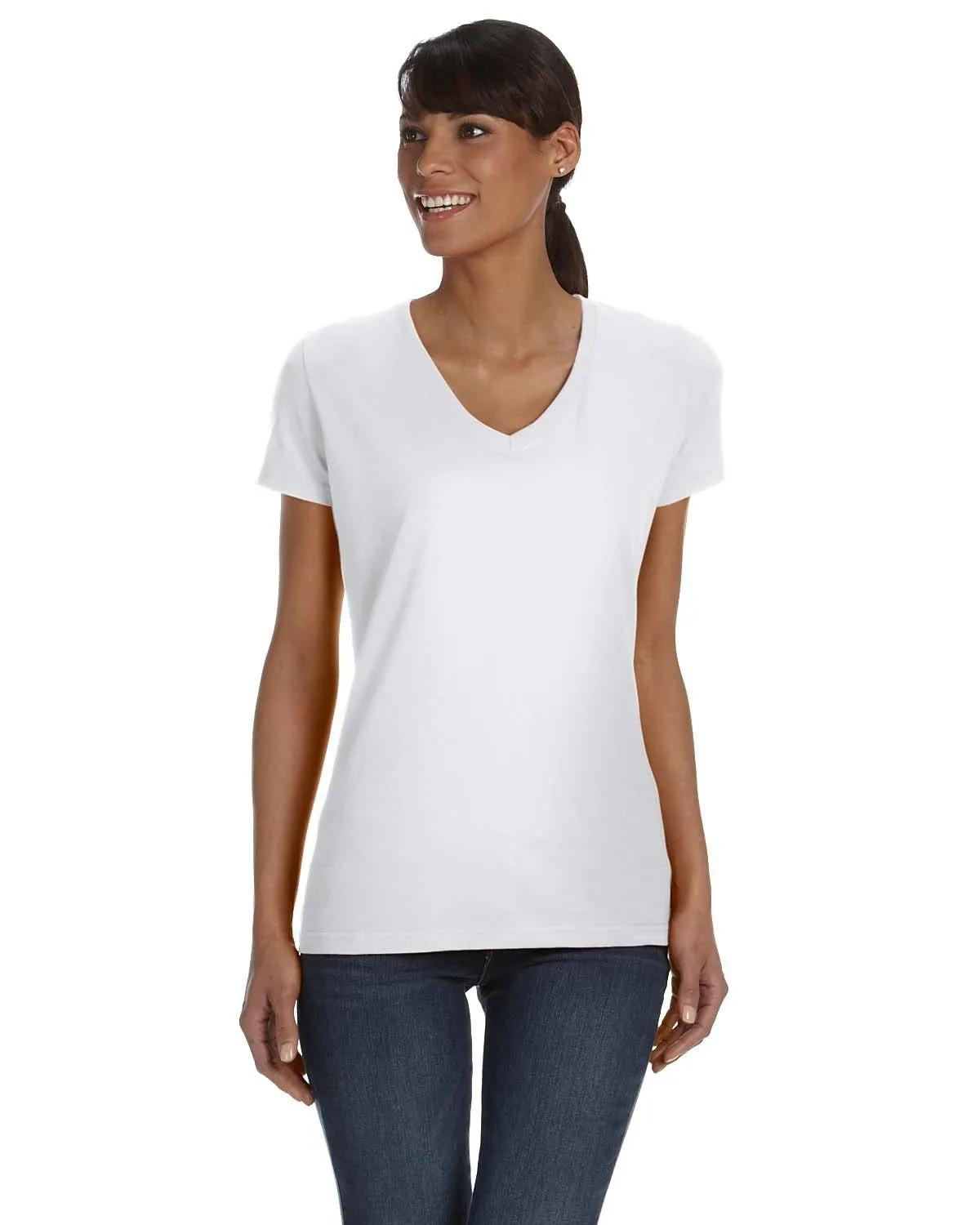 Ladies' HD Cotton™ V-Neck T-Shirt 3 of 16