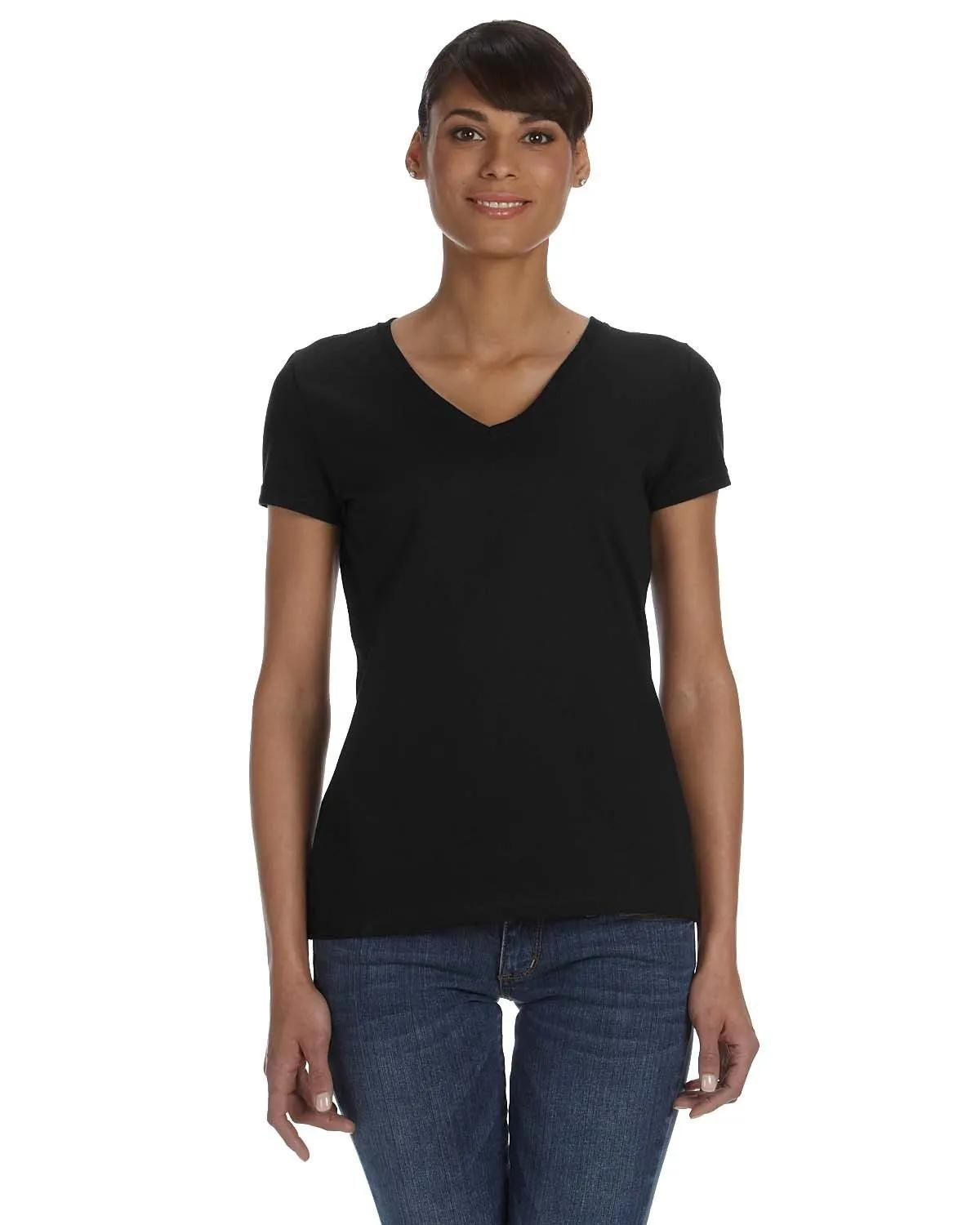 Ladies' HD Cotton™ V-Neck T-Shirt 3 of 16
