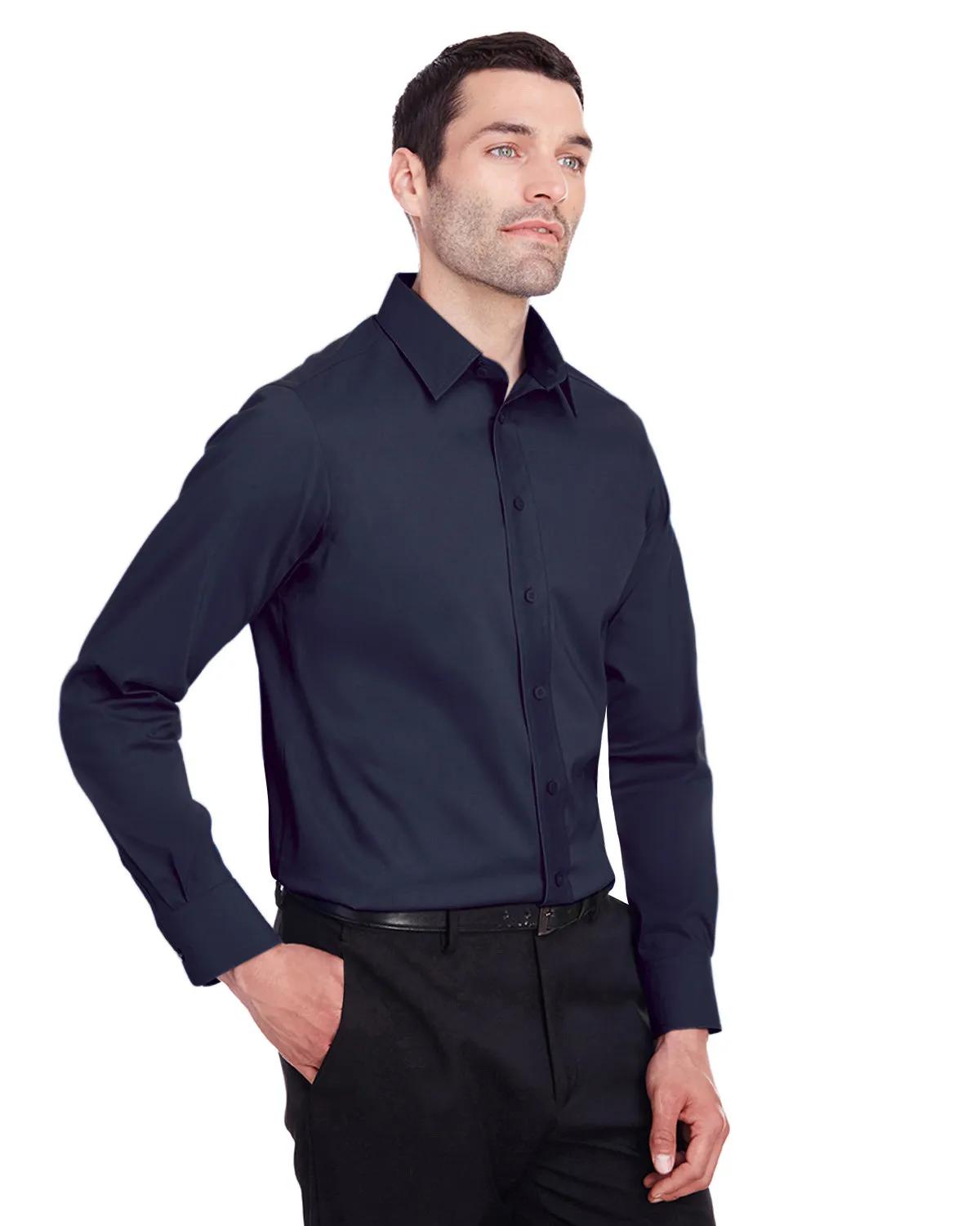 Men's Crown Collection® Stretch Broadcloth Slim Fit Woven Shirt 11 of 16