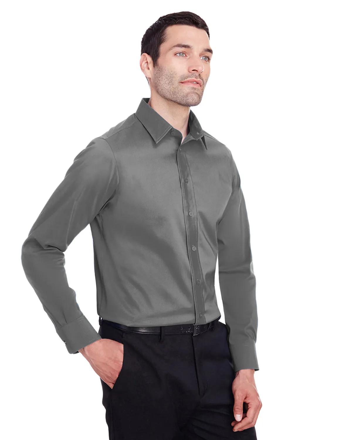 Men's Crown Collection® Stretch Broadcloth Slim Fit Woven Shirt 15 of 16